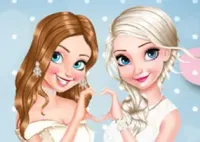 Jogar Anna And Elsa Glittery Bridesmaids
