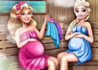 Cute Mommies Pregnant Sauna