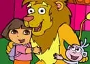 Jogar Dora and León Online Coloring