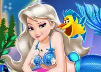 Jogar Elsa Mermaid Dress Up