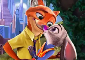 Judy And Nick Kissing