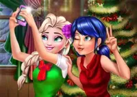 Jogar Ladybug And Elsa Xmas Selfie