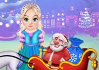 Jogar Little Elsa Clean Christmas Carriage