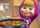 Masha & The Bear Cooking Tortilla Pizza