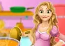Pregnant Rapunzel Cooking Chicken Soup