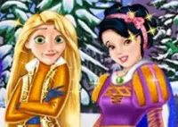 Jogar Rapunzel And Snow White Winter Dress Up